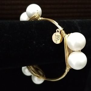 Faux pearl bracelet